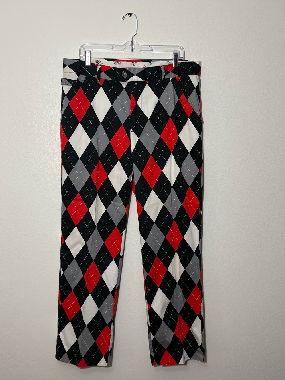 ROYAL & AWESOME Diamonds In The Rough Argyle Golf Pants Men's 36x32